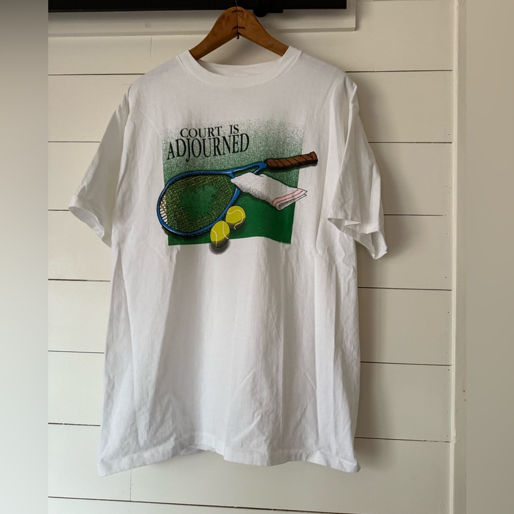 Vintage 1990’s Court is Adjourned Graphic Adult Unisex T shirt Size XL Single